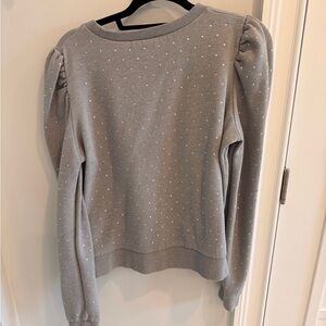Generation Love ‘Tara’ grey sweatshirt with crystal embellishment.